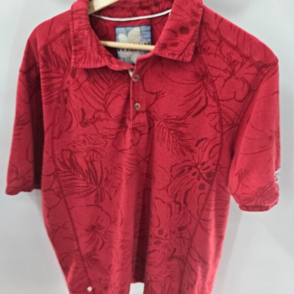 Tommy Bahama Red Santiago MLB Washington Nationals 100% Cotton Polo Shirt Large - Picture 3 of 12